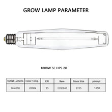 Load image into Gallery viewer, SunStream Single Ended High Pressure Sodium (HPS) Grow Light Lamp Bulb for Digital Ballast