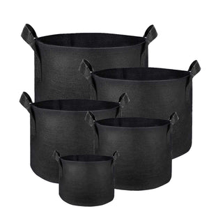 SunStream 5-Pack Heavy Duty Thickened Nonwoven Fabric Pots Grow Bags With Handles