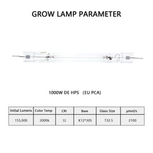 Load image into Gallery viewer, SunStream Double Ended High Pressure Sodium (HPS) Grow Light Lamp Bulb for Digital Ballast