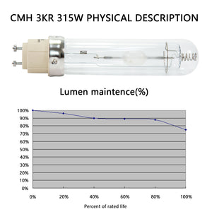 SunStream 315 Watt Ceramic Metal Halide CMH Grow Light System Kits