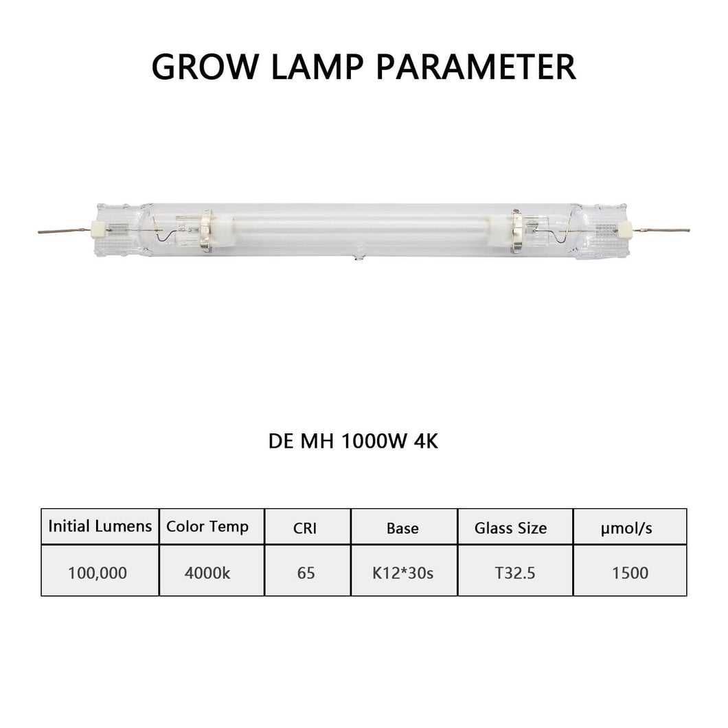 SunStream Double Ended Metal Halide (MH) Grow Light Lamp Bulb for Digital Ballast