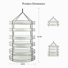 Load image into Gallery viewer, SunStream 6 Tier Collapsible Mesh Air Drying Rack Net for Herbs, Buds, Flowers and Hydroponic Plants