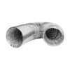 SunStream Non-Insulated Air Aluminum Ducting Dryer Vent Hose for HVAC Ventilation, 2 Clamps included