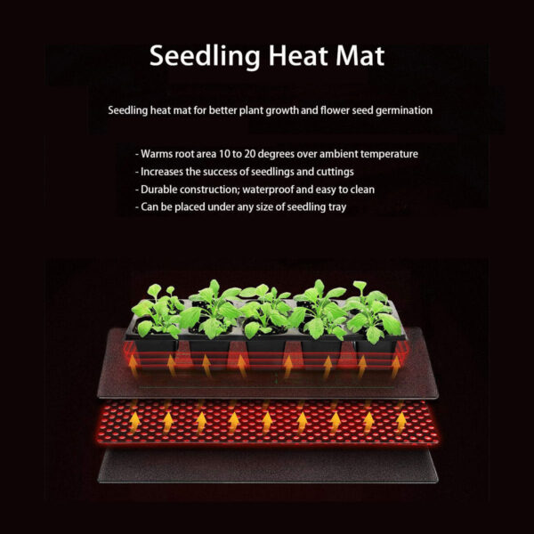 SunStream Waterproof Seedling Heat Mat Pad for Seed Starter, Germination, Rooting & Propagation